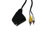 Kabel wtyk Scart ---> 2 wtyki RCA tylko audio, 1m