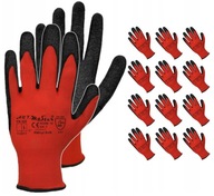 Pracovné rukavice balenie 12 PAR latex ochranné VEĽKOSTI 7