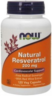 NOW FOODS Natural Resveratrol 200 mg (120 ks.)