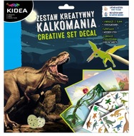 KIDEA KALKOMANIA ZESTAW KREATYWNY DINOZAURY