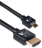 Przewód Kabel HDMI-microHDMI SLIM v1.4 3D GOLD 2m