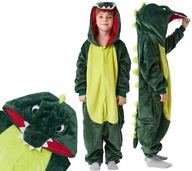 DINOZAUR STRÓJ KOSTIUM PRZEBRANIE KIGURUMI PIŻAMA ONESIE SMOK L 128/134