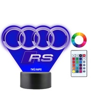 Lampka Nocna z Imieniem Znak Audi RS 3D Led Grawer