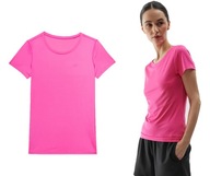 T-shirt sportowy damski 4F F604 koszulka na siłownie różowa L