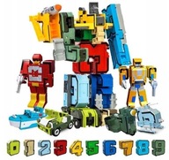 Hračka 2W1 Robot Transformers Čísla Číslice č. 10ks