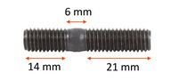 Śruba, szpilka M8 41 mm długości DIN835 M8x25 5szt
