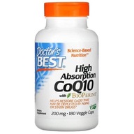 Doctor's Best vysokoabsorpčný koenzým Q10 s BioPerine 200 mg CoQ10 s Bioperinom)