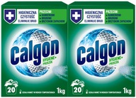 Sada Calgon Hygiene Plus Odvápňovač na čistenie práčky 2 x 1 kg