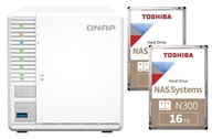 QNAP TS-364-8G s dvoma diskami 16 TB