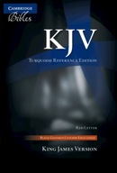 KJV Turquoise Reference Bible, Black Goatskin
