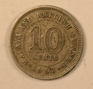 Malaje i Brytyjskie Borneo 10 centów 1953