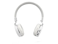 Składane słuchawki nauszne Bluetooth Hi-Fi białe