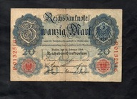 BANKNOT NIEMCY -- 20 marek -- 1914 rok , seria P