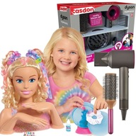 BARBIE LALKA GŁOWA DO STYLIZACJI DELUXE + DYSON FRYZJERSKI ZESTAW