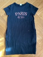 Cool Club Smyk czarna sukienka napis Paris 152