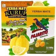 Yerba Mate Pajarito Menta Limon + Kurupi Ginger Jengibre 2x500g Super