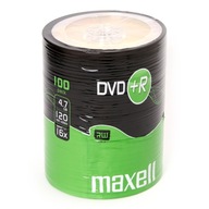 100 sztuk płyt MAXELL DVD+R 4,7GB 16X