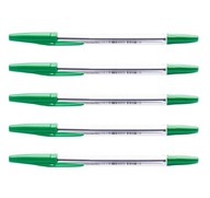 5szt Długopisy Zielone ze skuwką