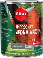 ALTAX Impregnat DREWNO Jedna Warstwa 0,75L Antracy