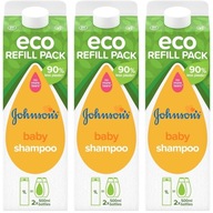 3x JOHNSONS BABY SZAMPON dla dzieci Gold 1000ml eco refill zestaw