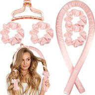 VÁLEČEK NA NATÁČENÍ VLASŮ HEATLESS CURLS PAPILOTY DO VLASŮ + SPONKA GUMIČKY