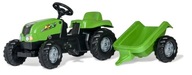 Rolly Toys Traktor z Przyczepą otwierana maska Kid Zielony Jeździk