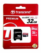 TRANSCEND 32 GB micro SDHC Class 10 Premium 90MB/s