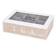 Krabička na čaj biela ozdobná krabička 7x24x16cm