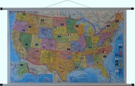 USA mapa ścienna kody pocztowe 1:5 500 000