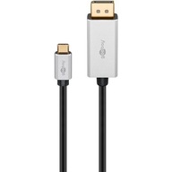 Goobay USB-C to DisplayPort Adapter Cable 60176 2 m, Silver/Black, DisplayP