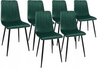 Zestaw 6 krzeseł DankorDesign AXA zieleń butelkowa