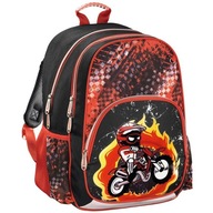 Školský batoh Hama Motorbike (139086) čierna/červená