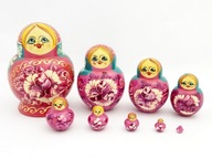 MATRIOSZKA, NAGYMAMA, FA JÁTÉKBABA 9in1