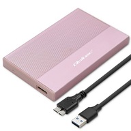 Obudowa Kieszeń na dysk SSD HDD 2.5cala SATA USB 3.0 5Gb/s do 2TB Różowy
