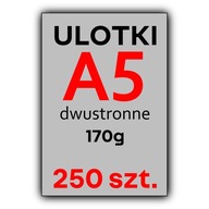 ULOTKI A5 250 szt. FULL KOLOR 170G