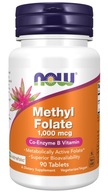 NOW Foods Methyl Folate 1000 mcg FOLIAN 5-MTHF kyselina listová 90 TABL