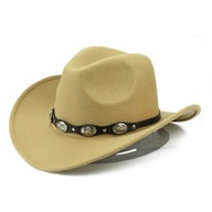 Styl khaki Kowbojski kapelusz Faux Leather Mężczyź