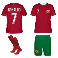 RONALDO Portugalia strój komplet + getry rozm. 122