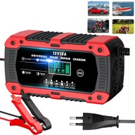 EGYENIRÁNYÍTÓ AKKUMULÁTOR TÖLTŐ LCD 12V 10A AKKU JAVÍTÁS FUNKCIÓ.