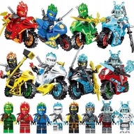 8 szt. Zestaw motocyklowy Ninjago Minifigurki Mini