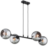 Lampa Wisząca Sufitowa Żyrandol Czarna Kula Chrom Dior LED E27