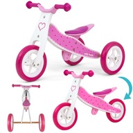 Rowerek biegowy jeździk dla dzieci 2w1 Cool Hearts różowy Milly Mally