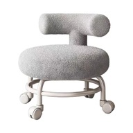 Otočná pohyblivá stolička, nízke rolovacie sedadlo, sivá
