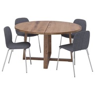 IKEA MORBYLANGA/KARLPETTER Stôl a 4 stoličky 145 cm