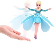 Lietajúca Bábika Víla Elsa Frozen Kvetinová Riadená Rukou USB Prezet