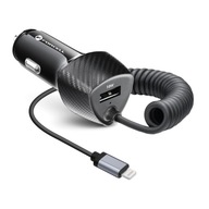 FORCELL CARBON ładowarka samochodowa USB QC 3.0 18W do iPhone Lightning