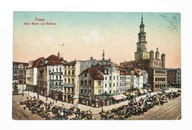 POZNAŃ - GŁÓWNA, RYNEK, RATUSZ, FELDPOST 1915