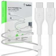 Belkin Kabel Boost Flex USB-C do USB-C 60W 2m Elastyczny Wytrzymały Biały