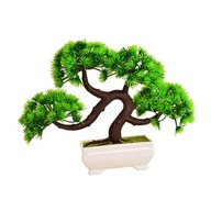 Umelý bonsajový strom, faux črepníková rastlina, mini falošný črepníkový strom