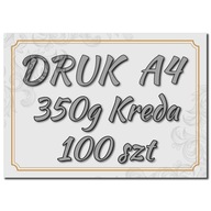 DRUK A4 100 szt DYPLOM CERTYFIKAT Kreda 350g